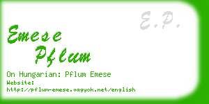 emese pflum business card